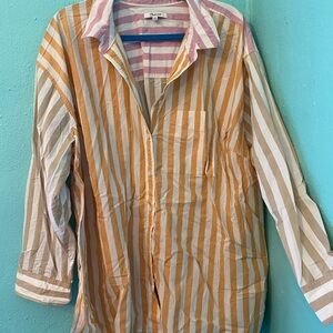 Madewell Multicolor Striped Button Down Shirt